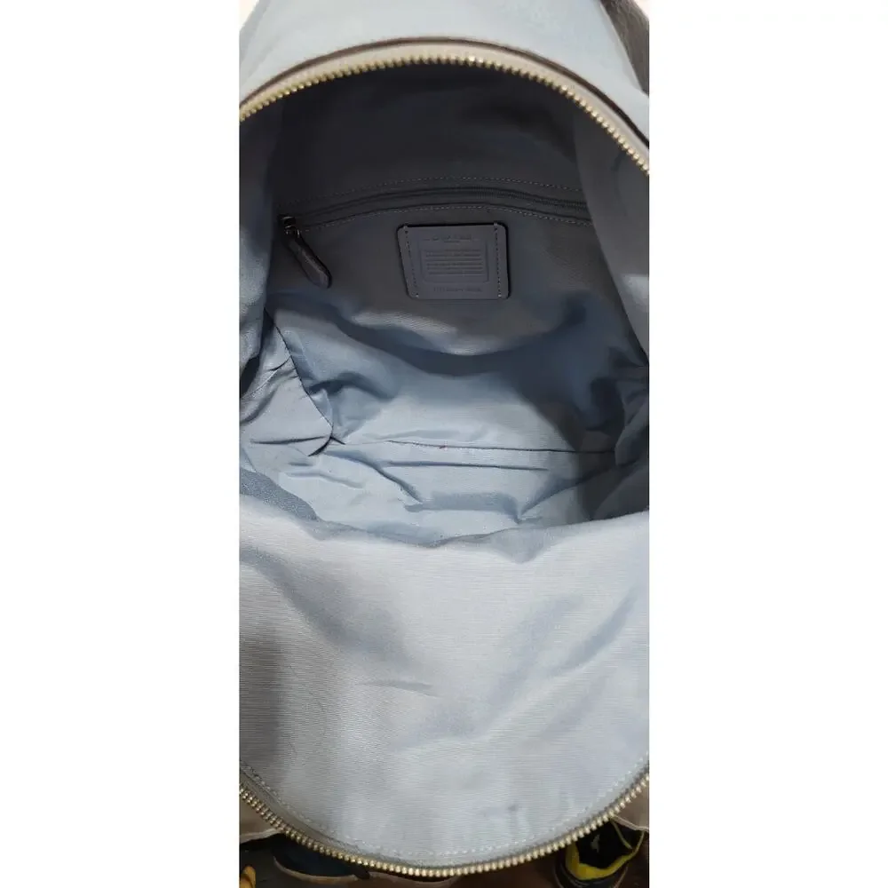COACH Charlie 30550 Pebbled Leather Women's Backpack - Baby Sky Blue Very‎ Clean